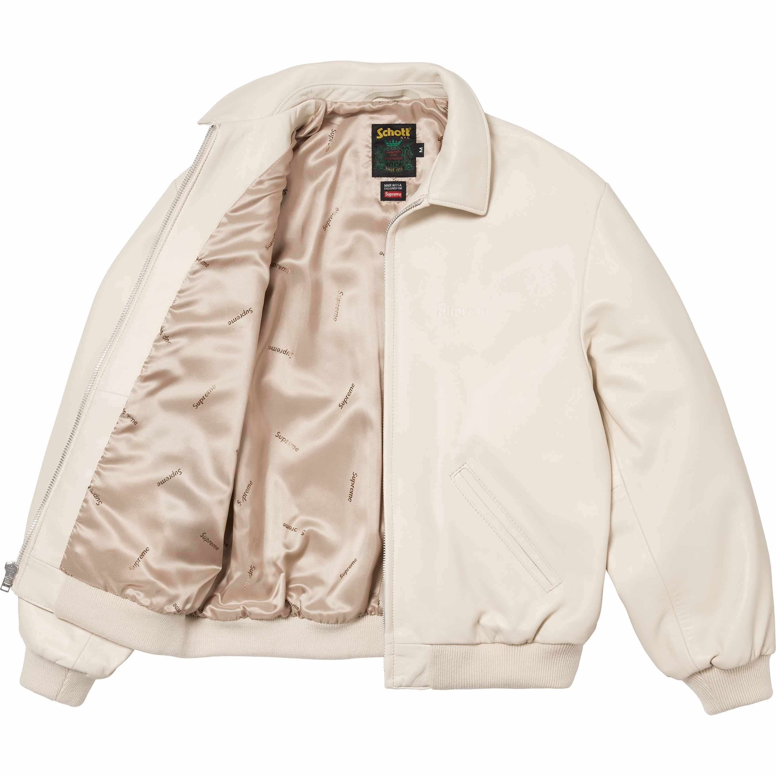 Supreme®/Schott® Hooded Leather Bomber Jacket view 4